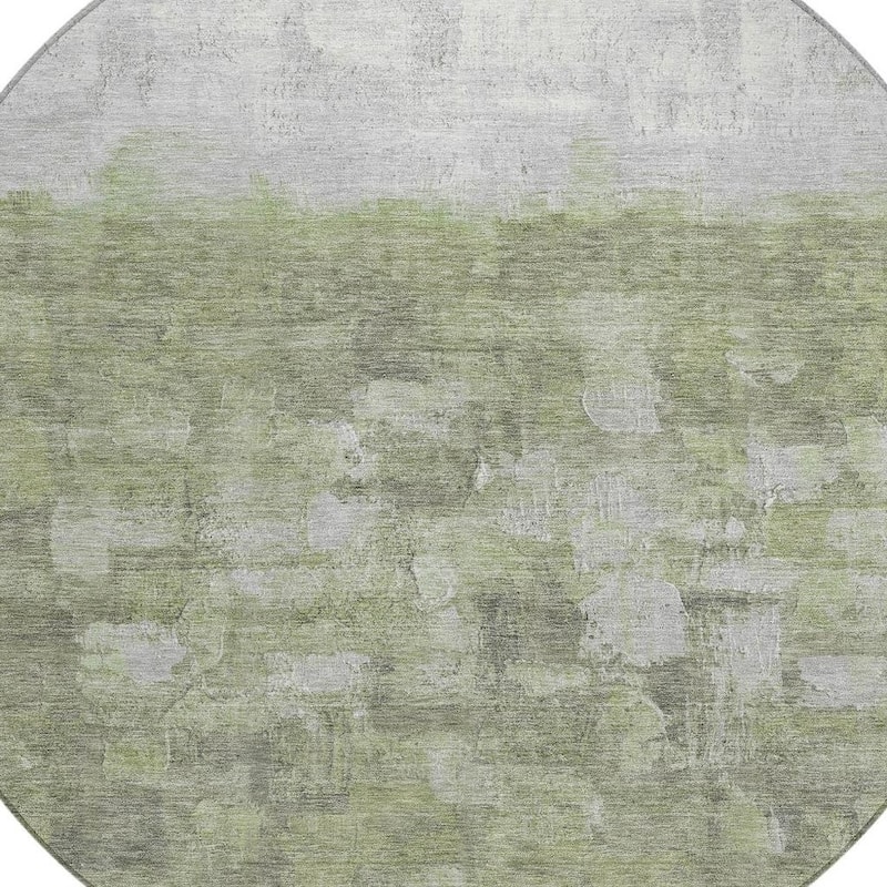 HomeRoots Abstract Transitional Round Outdoor Rug