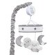 preview thumbnail 7 of 8, Lambs & Ivy Luna 6-Piece Gray/White Owl Nursery Baby Crib Bedding Set w/ Mobile
