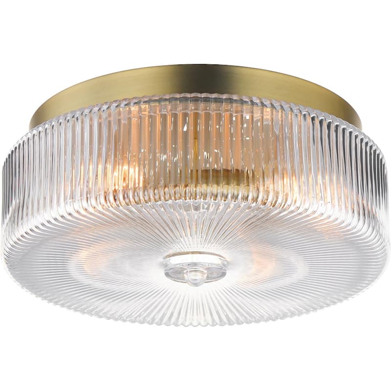 Maxim 15199CR Kasbah 4 Light 16" Wide Flush Mount Drum Ceiling Fixture - Satin Brass