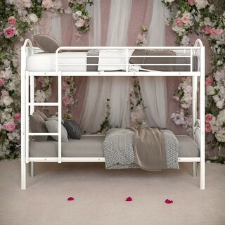 2 In 1 Multifunction Twin Over Twin Metal Bunk Bed With Trundle