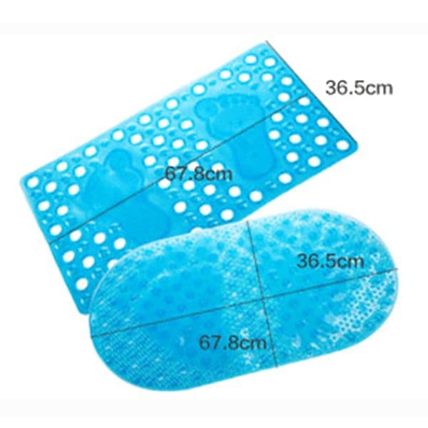 PVC Foot Shape Ground Floor Foot Mat - Aero blue