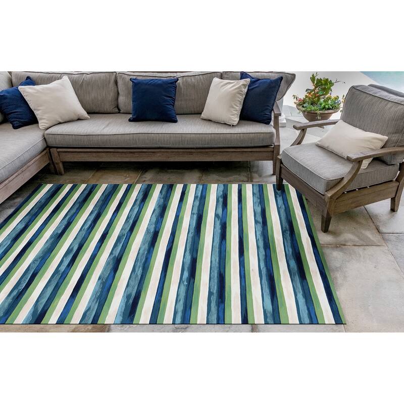 Liora Manne Visions II Painted Stripes Indoor/ Outdoor Area Rug