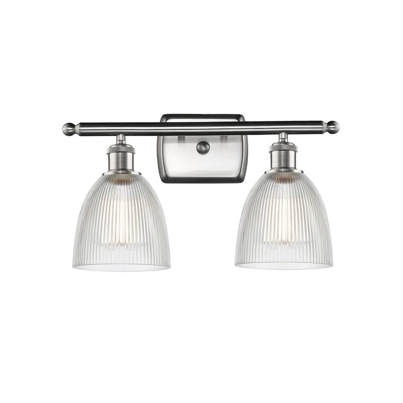 Innovations Lighting Castile 2 Light 16" Wide Bathroom Vanity Light - Brushed Satin Nickel / Clear