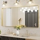 preview thumbnail 82 of 141, Apmir Metal Frame Tempered Glass Bathroom Vanity Mirror for Wall, Cloakroom, Bedroom 60" x 28" - Gold