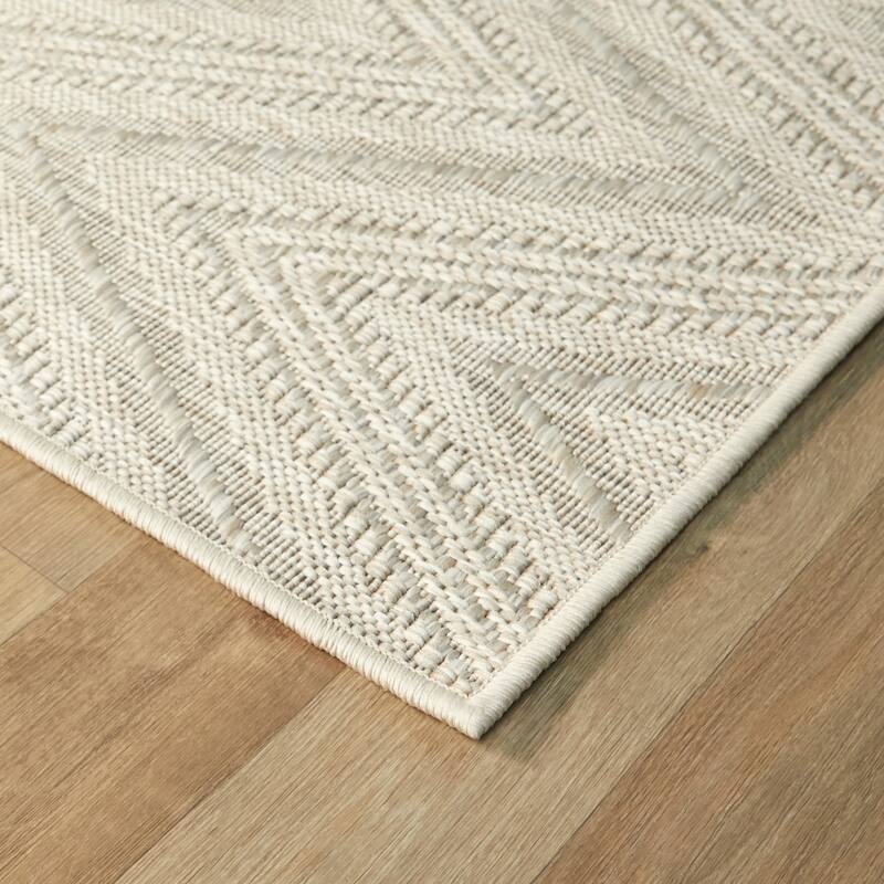 Kava Chevron Flatweave Indoor/Outdoor Area Rug