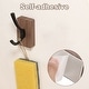 preview thumbnail 3 of 7, Wood Wall Self Adhesive Hooks Towel Hanger Bracket Heavy Duty Hook for Bedroom Kitchen Coat Robe