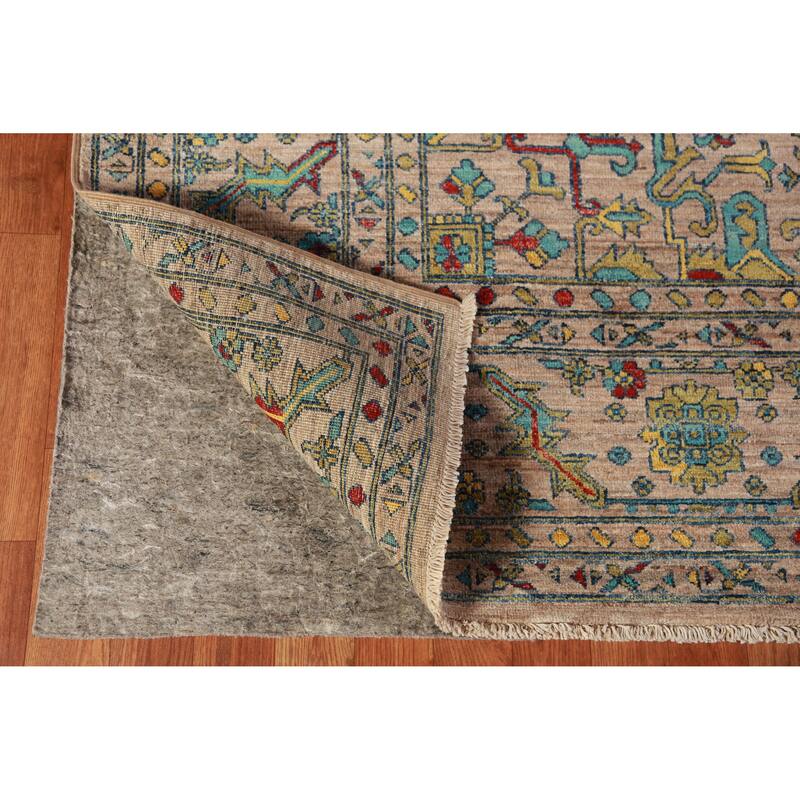 Brown Vegetable Dye Ziegler Oriental Area Rug Hand-Knotted Wool Carpet - 6'10"x 10'5"