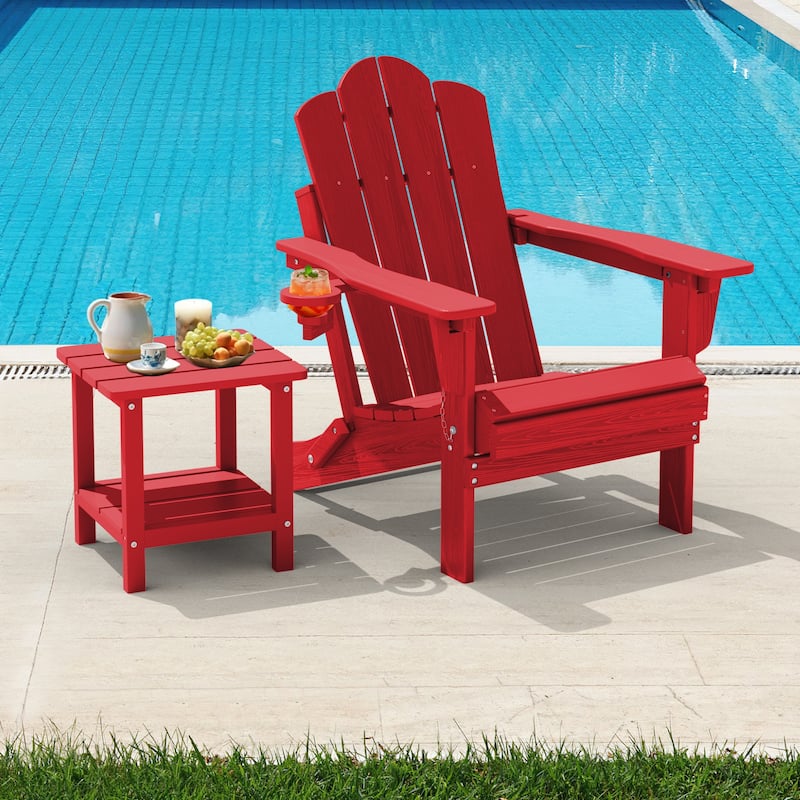 HDPE Plastic Outdoor/Indoor Adjustable Folding Adirondack Chair