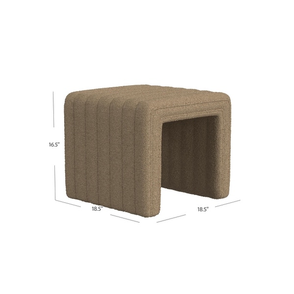 dimension image slide 5 of 12, HomePop Modern Channel Ottoman