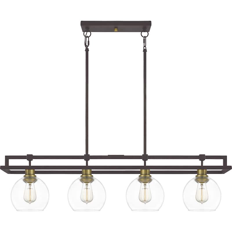 Dobbs 4-Light Island Chandelier in Old Bronze