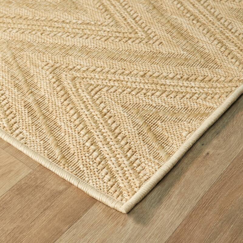Kava Chevron Flatweave Indoor/Outdoor Area Rug