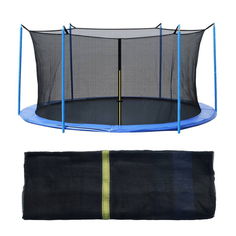 Aoodor Outdoor Trampoline Replacement Net with Zipper, Buckle, String - 12ft