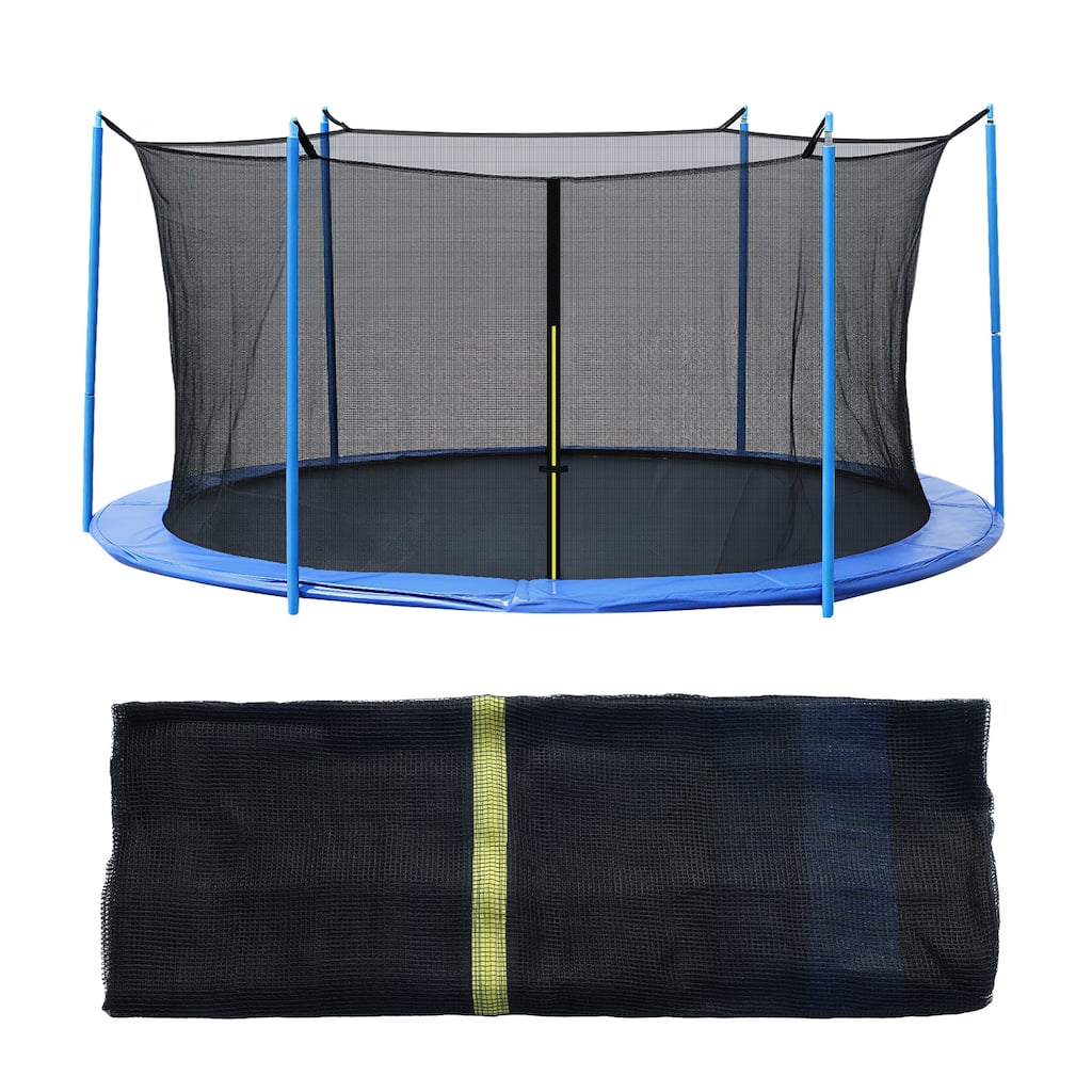 Aoodor Outdoor Trampoline Replacement Net with Zipper, Buckle, String