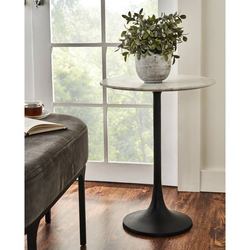 Renwil Mortain Indoor Aluminum Table, Black
