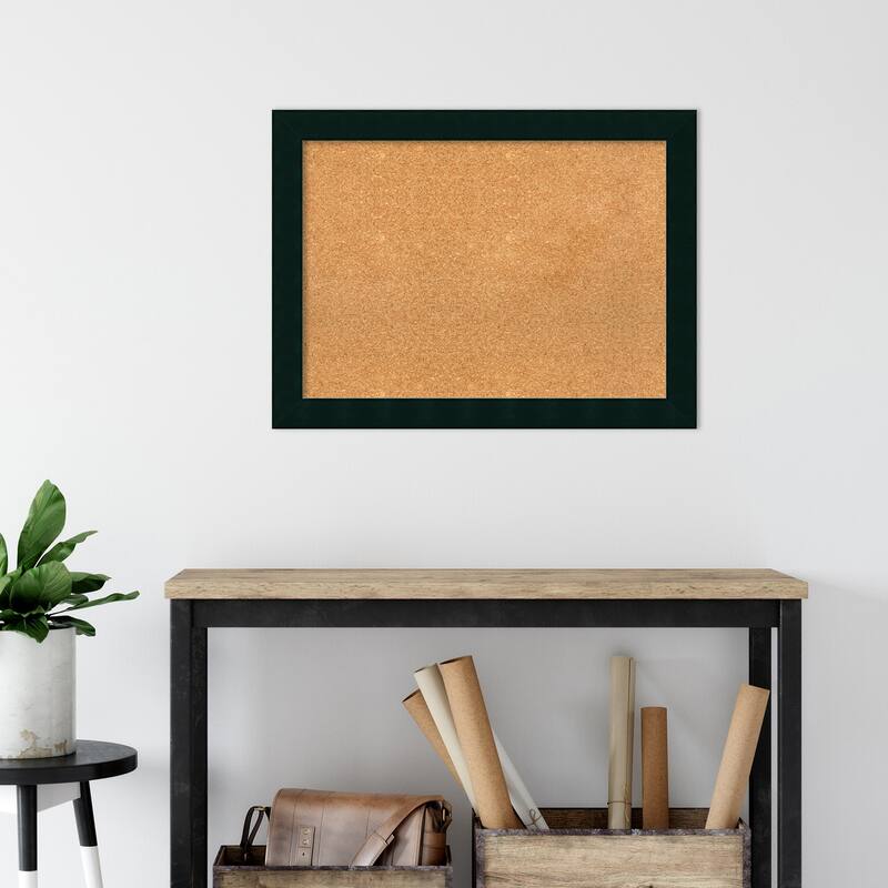 Trellis Wood Framed Natural Corkboard Bulletin Board