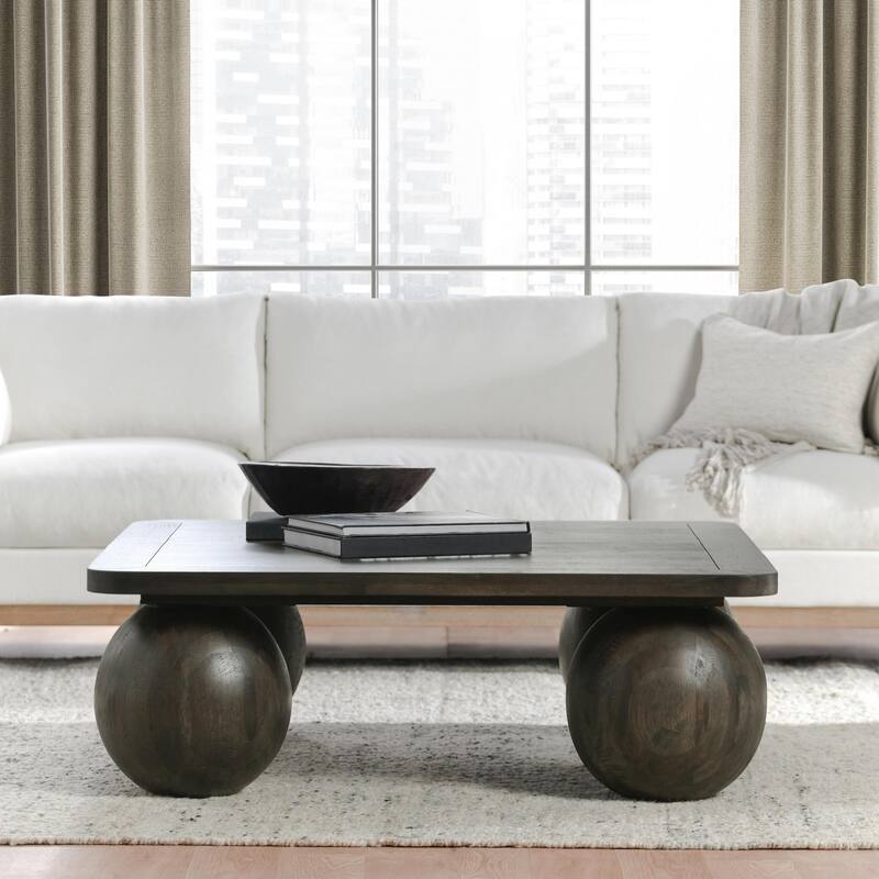 Classic Home Redondo Wood Square Coffee Table - Brown - Wood