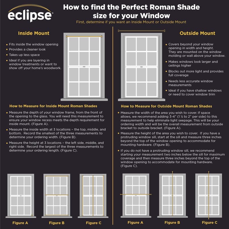 Eclipse Faux Silk 100% Total Blackout Cordless Roman Shade