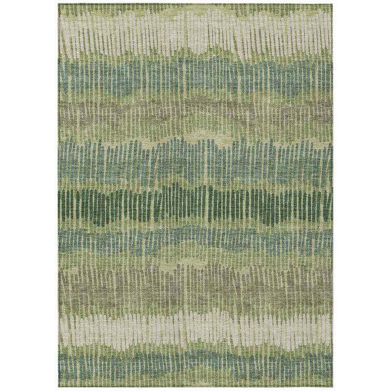 HomeRoots Striped Transitional Rectangle Outdoor Rug