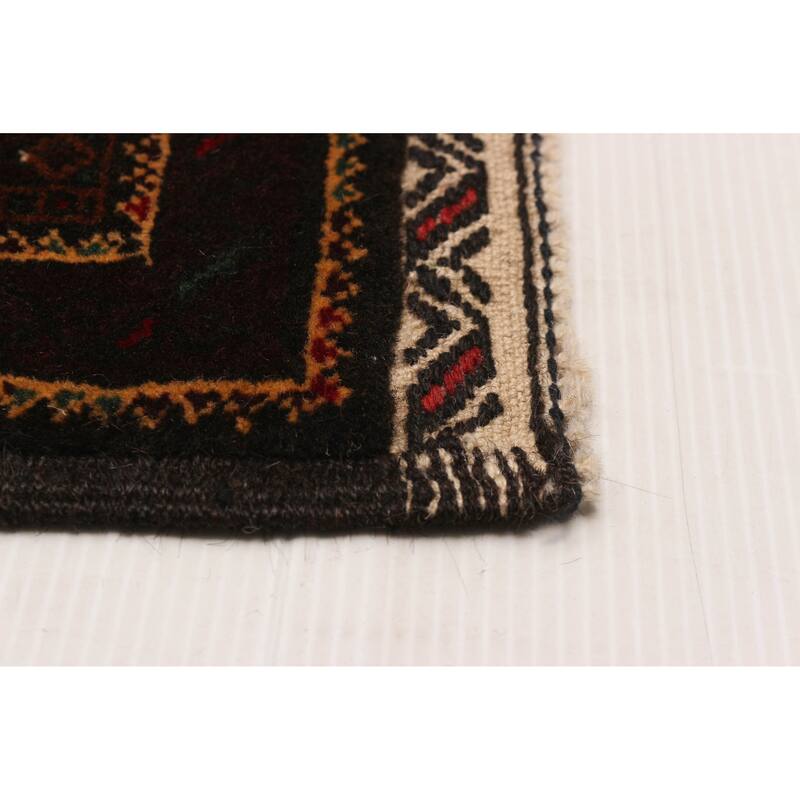 Teimani Black Rug 3'8" x 6'1" - 3'8 x 6'1