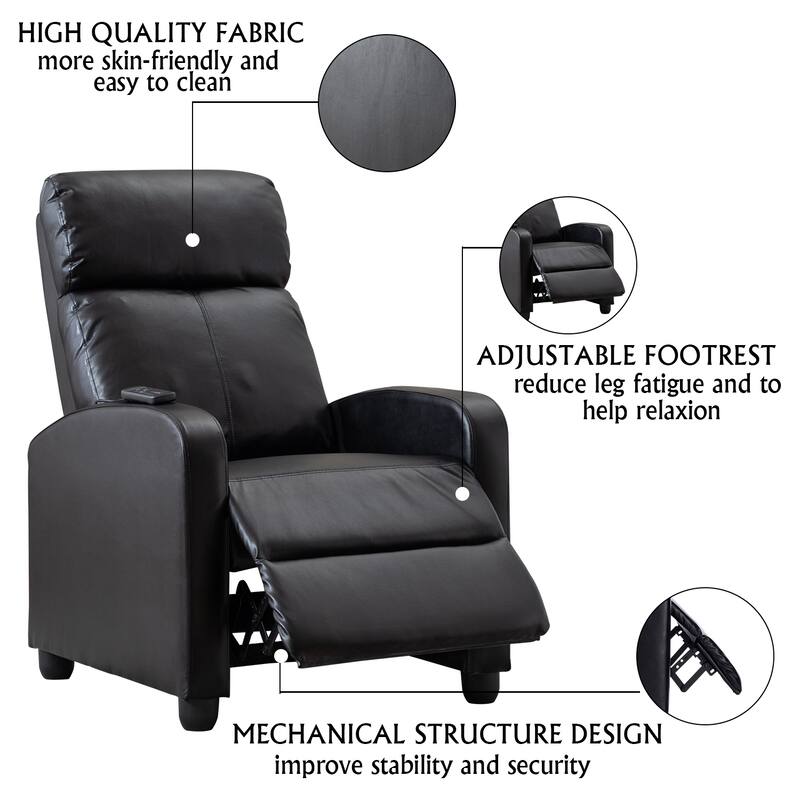 Adjustable Push Back Recliners for Living Room