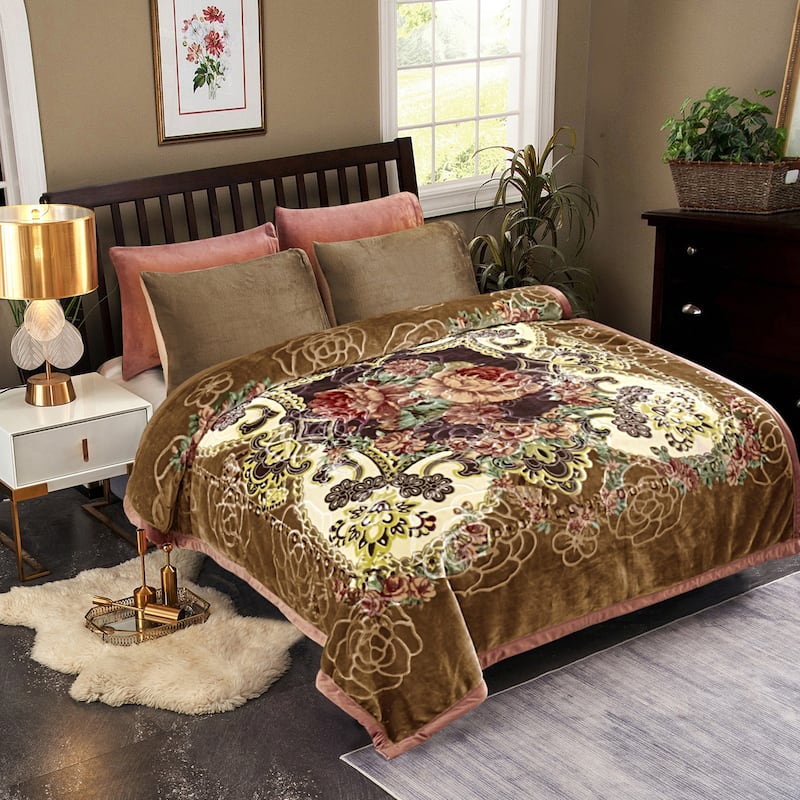 Plush Raschel Korean Printed Fleece Blanket