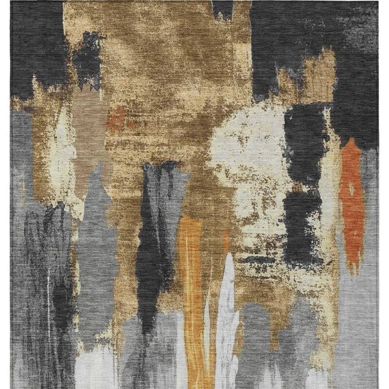 HomeRoots Abstract Transitional Rectangle Outdoor Rug