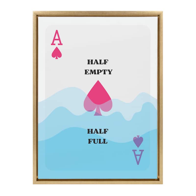 Kate and Laurel Sylvie Half Full Framed Canvas by Honey Island Studio