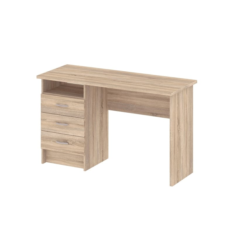 Porch & Den Skylar Desk with 3 Drawers - Oak