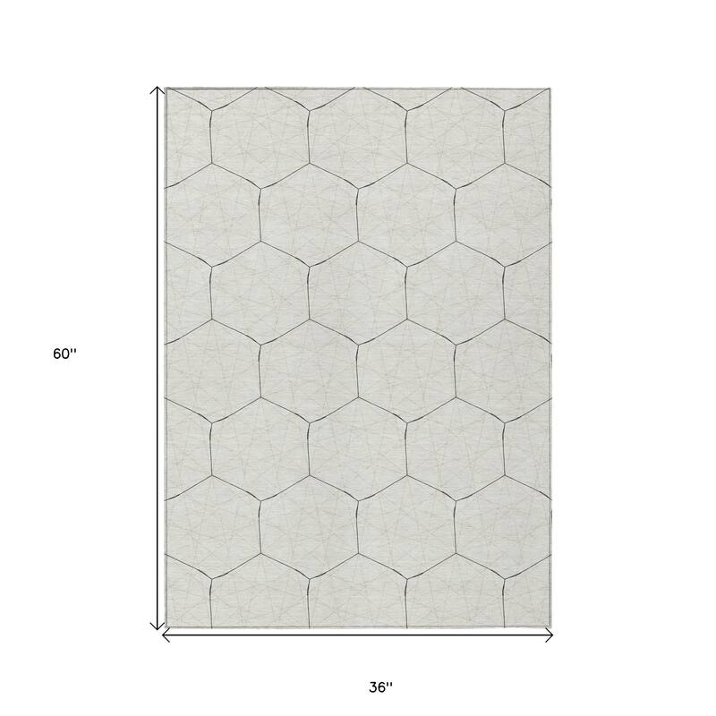 HomeRoots Geometric Transitional Rectangle Outdoor Rug