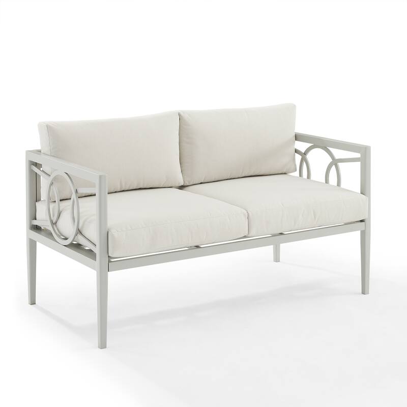 Ashford 2Pc Outdoor Metal Conversation Set - 67"x52"x31.5"