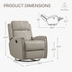 preview thumbnail 46 of 52, Jerome Swivel Glider Recliner Nursery Chair Manual Push Back Recliner