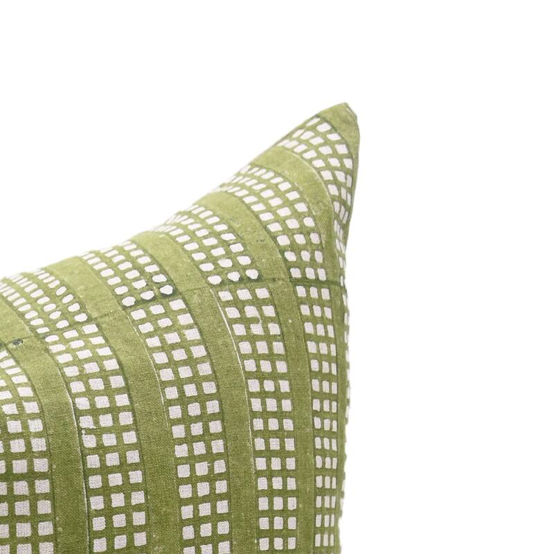 Fabdivine Linen Boho Block print pillow Cover