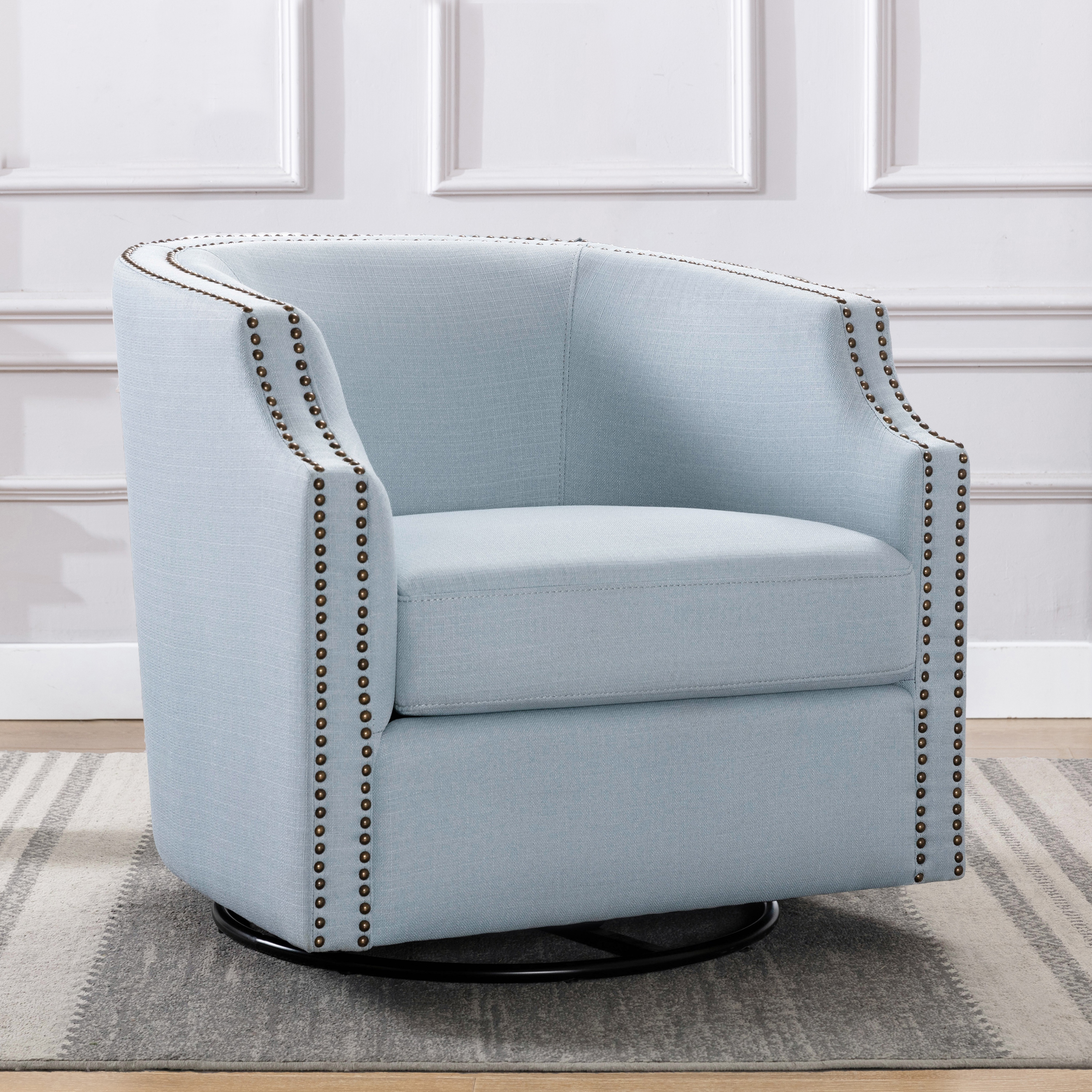 Barrel deals chair blue