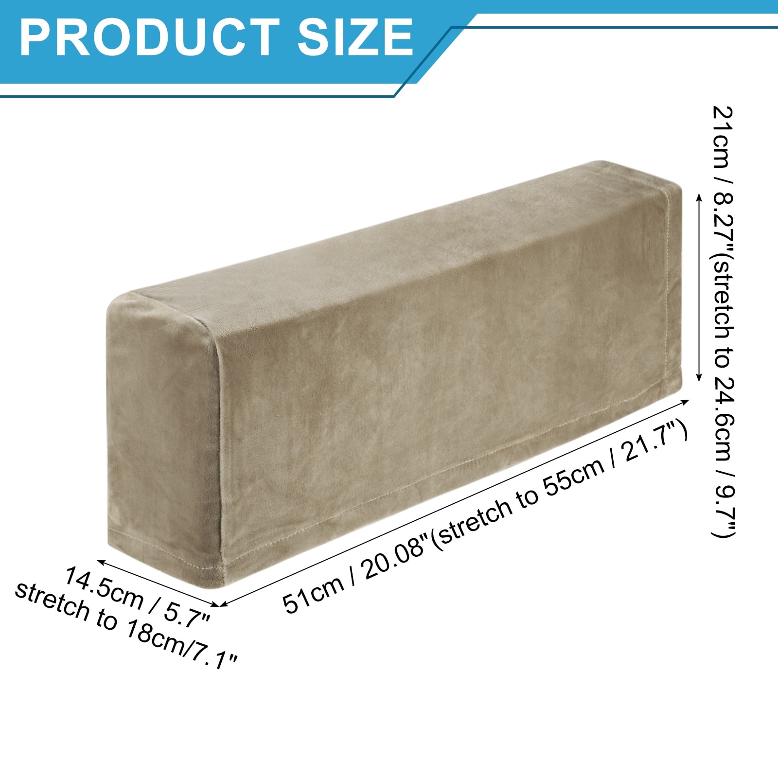 Stretch Armrest Covers, Soft Armchair Slipcovers Couch Recliner Arm Cover for Chair Protector