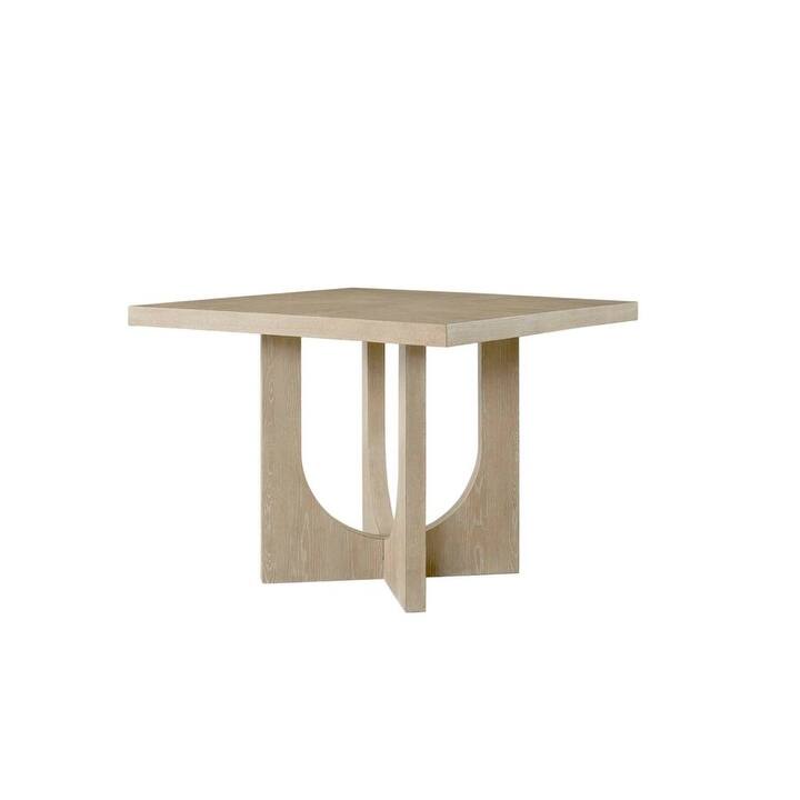 Modern Wood Counter Height Kitchen Table with Four Chairs, Light Brown