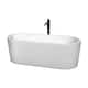 Option White / Polished Chrome Trim / Matte Black Faucet