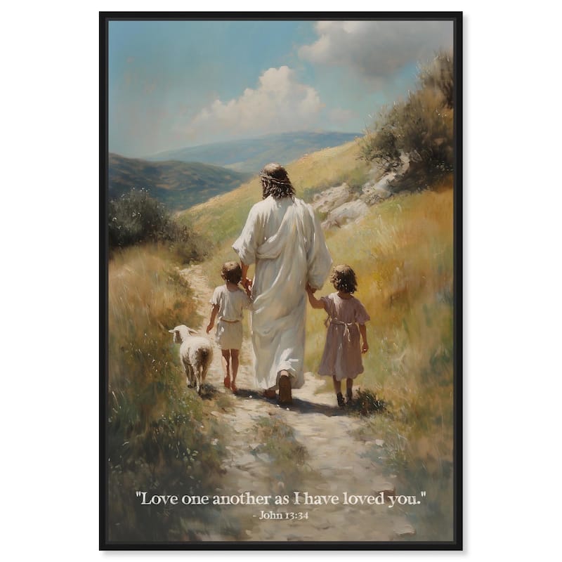 As I Have Loved You Canvas by Art Remedy - Black - 36" x 54"