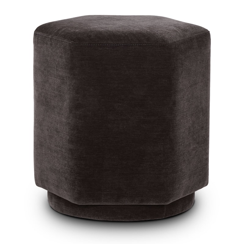 Poly & Bark Hexad Fabric Ottoman - Stain and Spill Resistent Performance Fabric