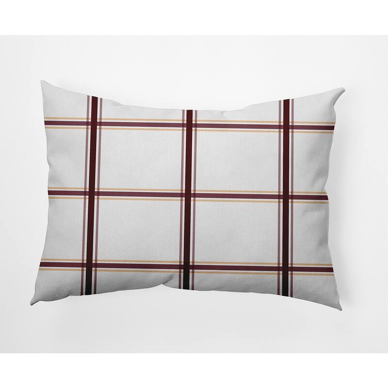 Geometric Indoor/Outdoor Throw Pillow - 14" x 20" - Pomegranate