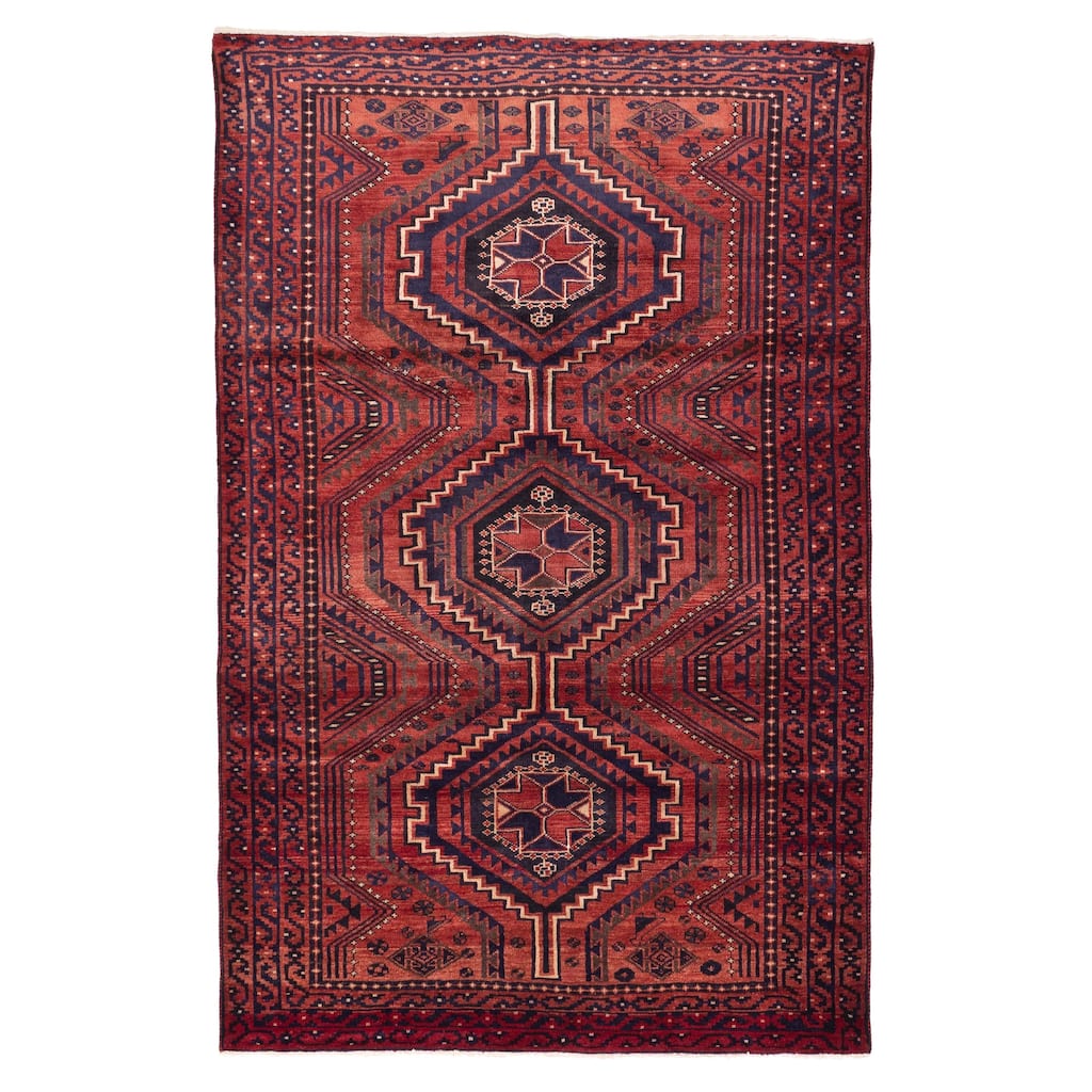 ECARPETGALLERY Hand-knotted Konya Anatolian Red Wool Rug - 5'5 x 8'6