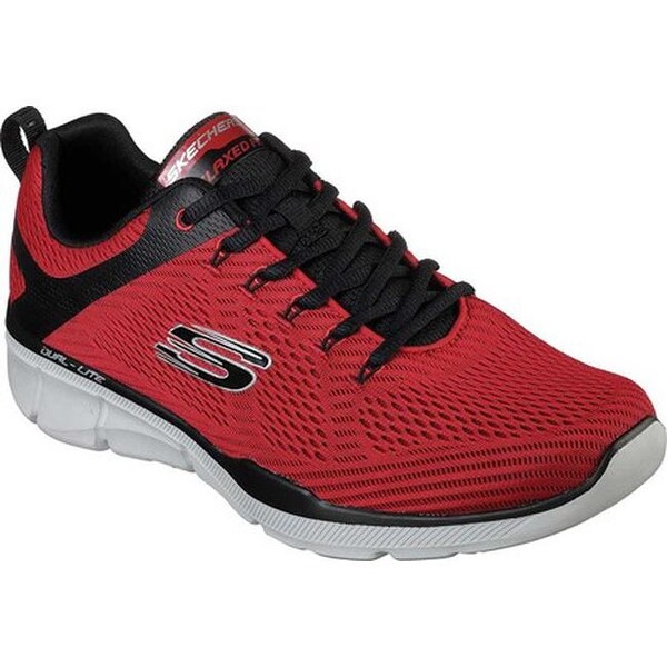 mens red skechers