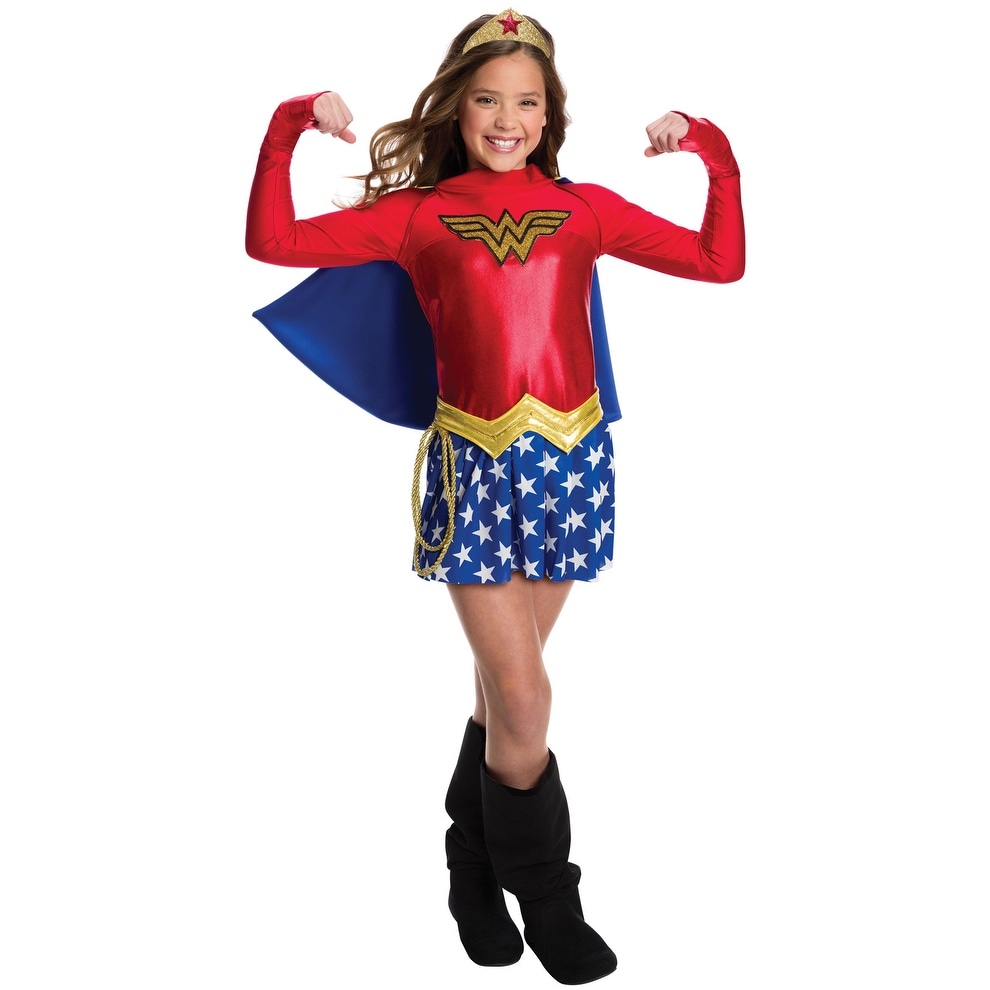 Shop Rubies Dc Comics Wonder Woman Child Costume Red Blue Overstock 18504034 Large