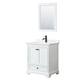 Option White, Black Trim, White Quartz Top