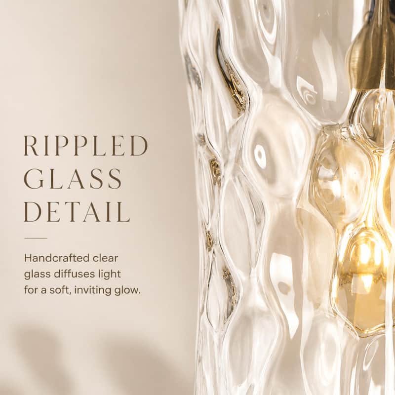 Modern Black Gold Bathroom Vanity Light Hammered Glass Wall Sconces Lamps with 1/2/3/4 Lights