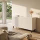 preview thumbnail 7 of 16, Meble Furniture Pafos 60-inch Modern Matte Sideboard Buffet with 3D Geometric Door Design