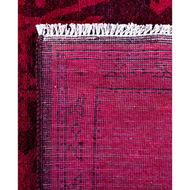 Overdyed One-of-a-Kind Hand-Knotted Area Rug - Pink - 6' 1" x 9' 5"