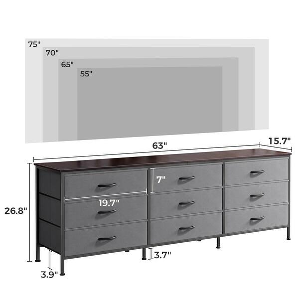 short black dress graduation Eloise 70" 6 Drawer Dresser
