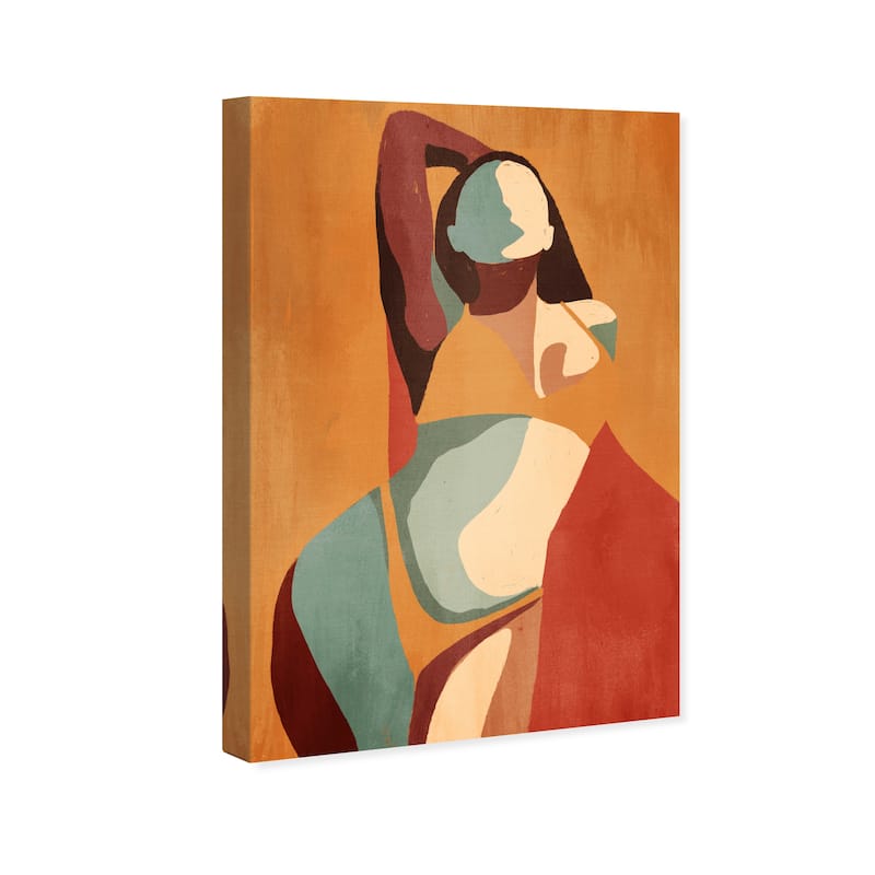 Wynwood Studio Canvas Abstract Suntanned in the Americas Orange and Modern & Contemporary Wall Art Canvas Print