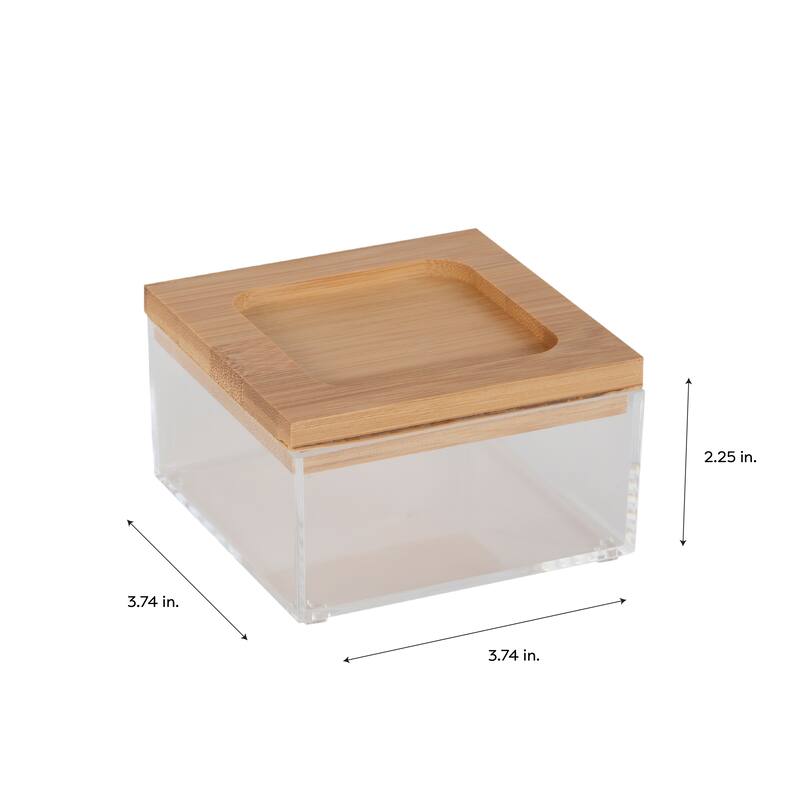 Simplify Clear Organizer with Bamboo Lid