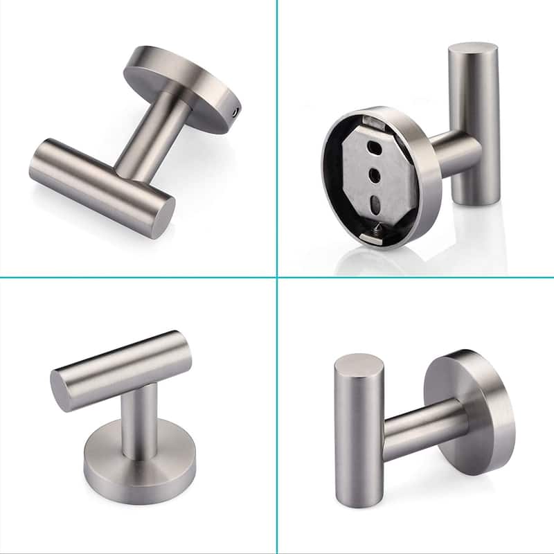 6-Pack Bathroom Robe and Towel Hook in Stainless Steel